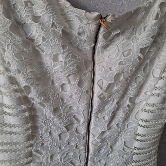 Calvin Klein White Floral Lace Dress - Picture 6 of 8
